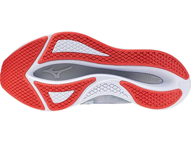 Women's Mizuno Wave Rebellion Flash 2 Running Shoe in White Black