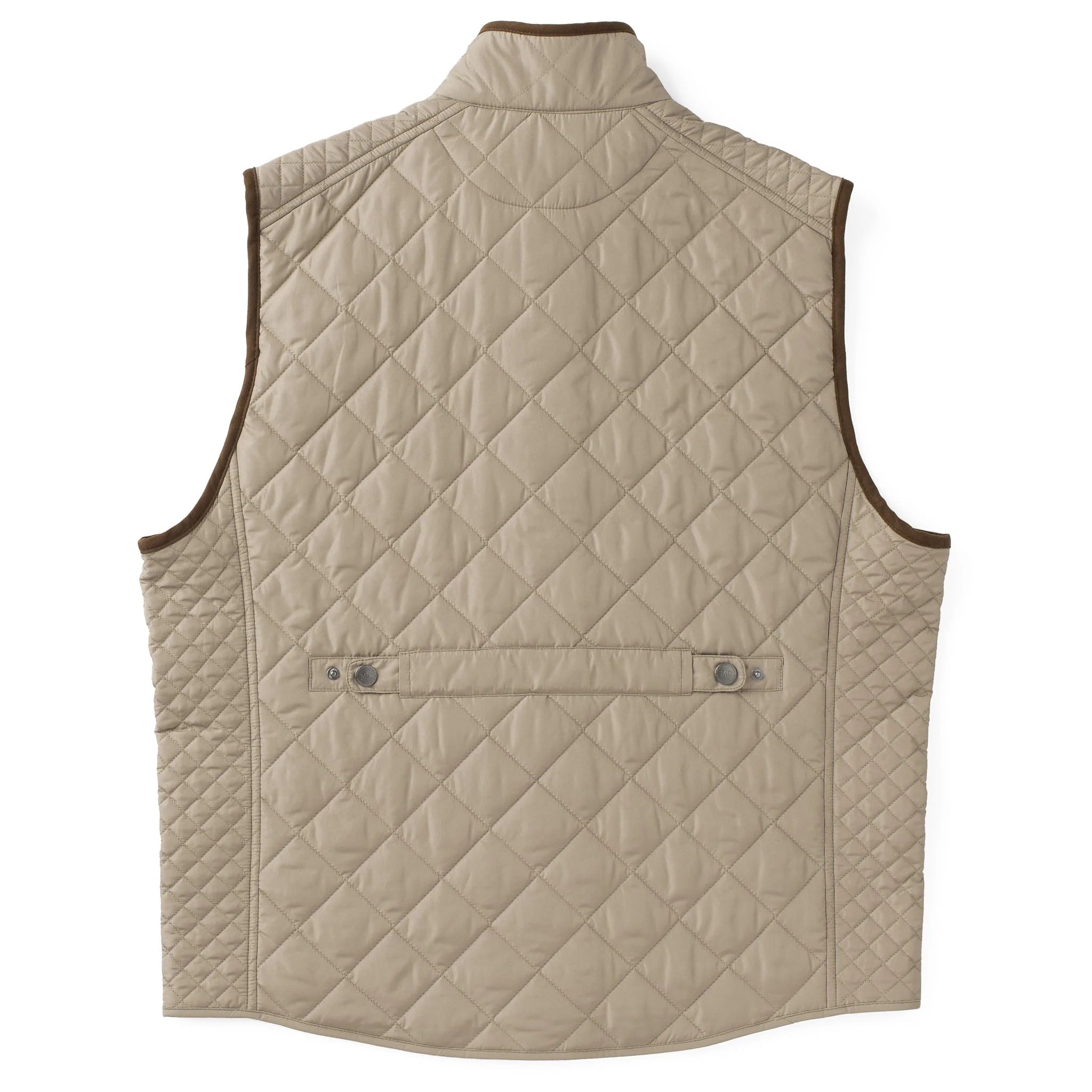 Madison Creek Greenville Diamond Quilted Nylon Vest in Dark Khaki