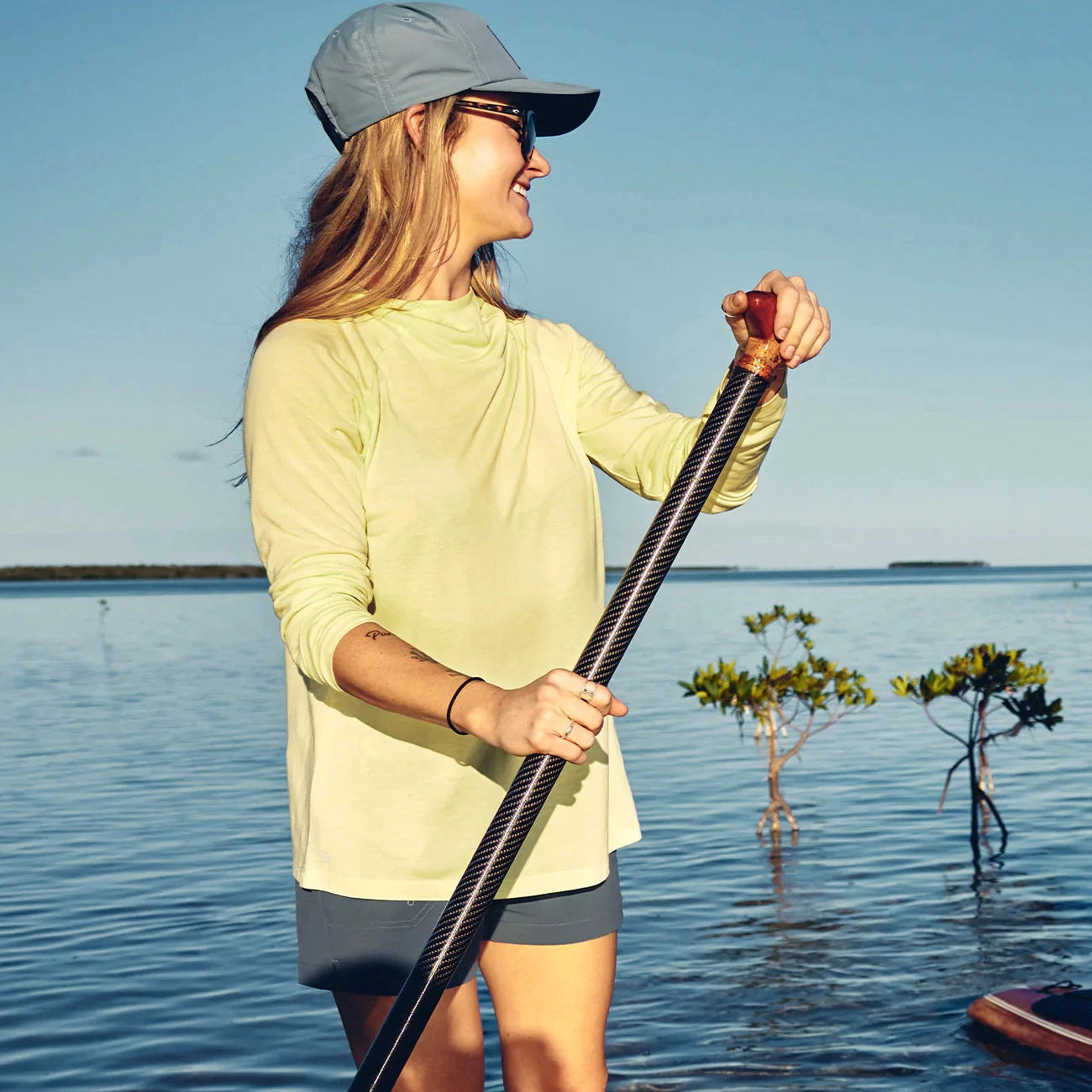 Free Fly Women's Bamboo Lightweight Hoodie II in Bright Clay