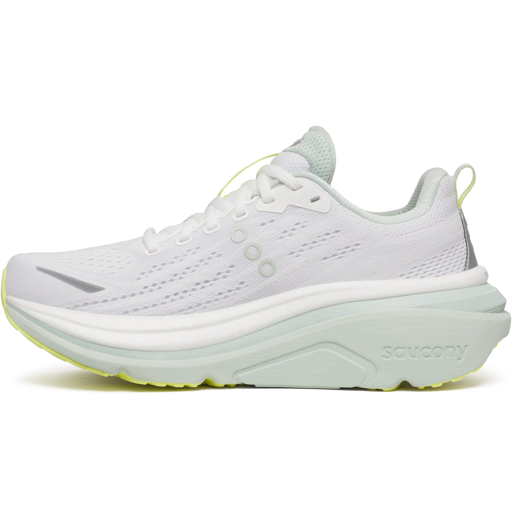 Women's Saucony Hurricane 25 Running Shoe in White | Mist