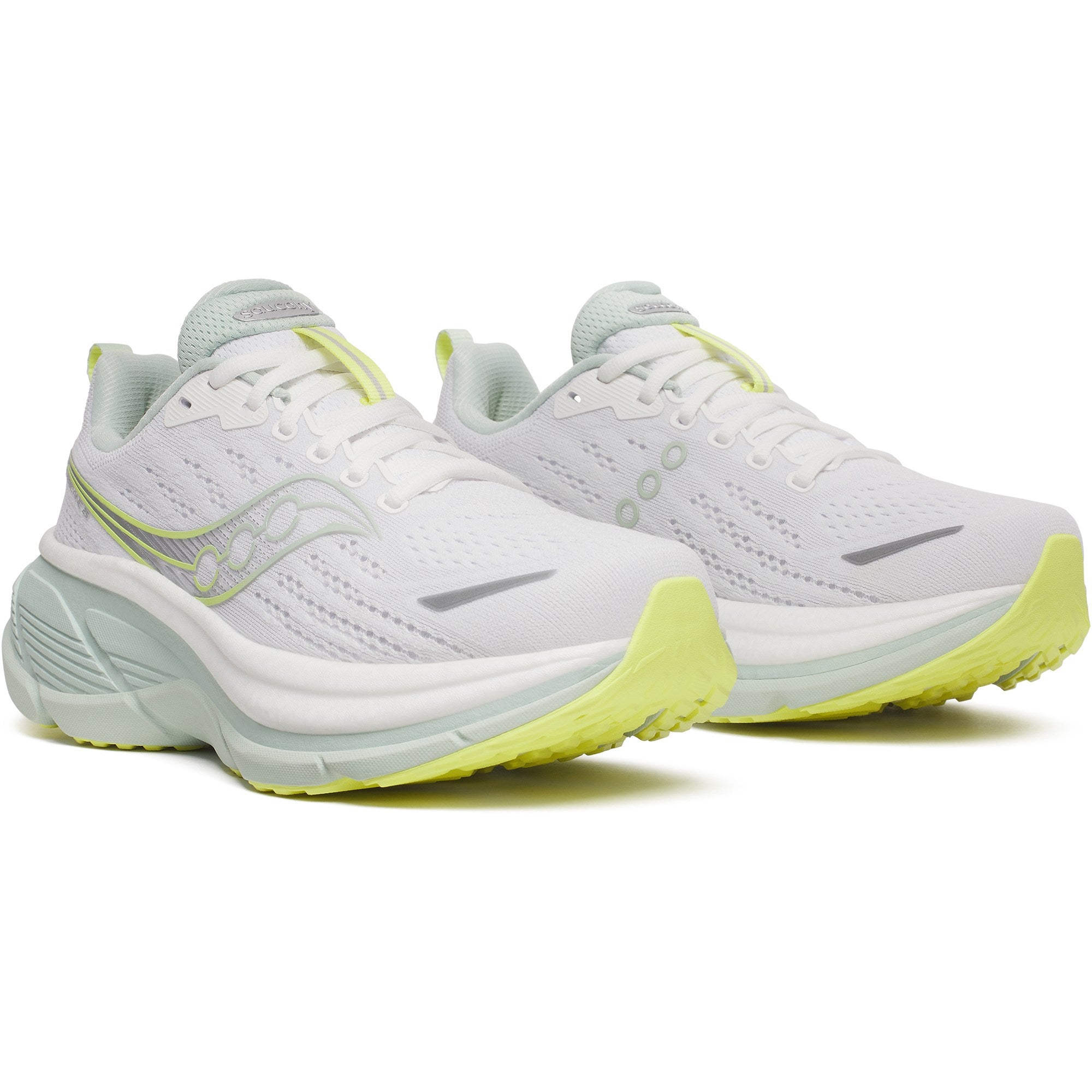 Women's Saucony Hurricane 25 Running Shoe in White | Mist