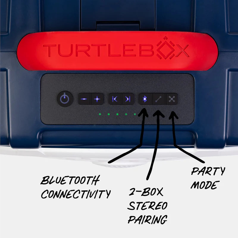 Turtlebox Outdoor Bluetooth Waterproof Gen 3 Portable Speaker in Americana Blue