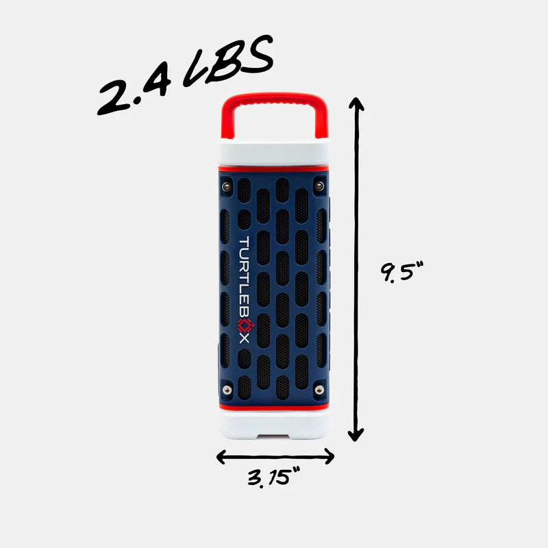 Turtlebox Outdoor Bluetooth Waterproof Ranger Speaker in Americana Blue