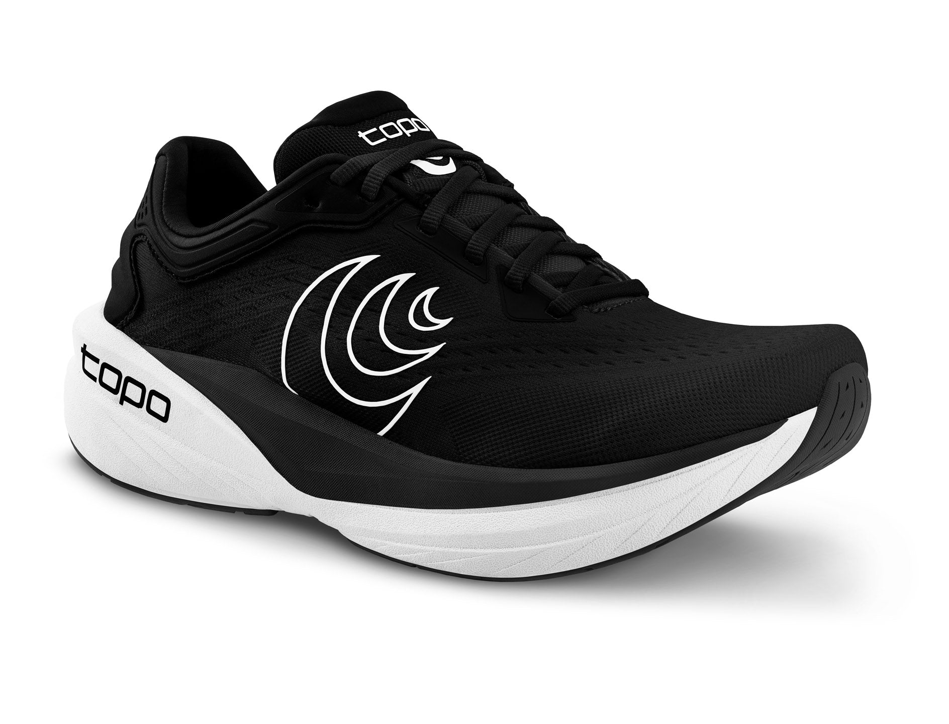 Women's Topo Athletic Phantom 4 Running Shoe in Black | White
