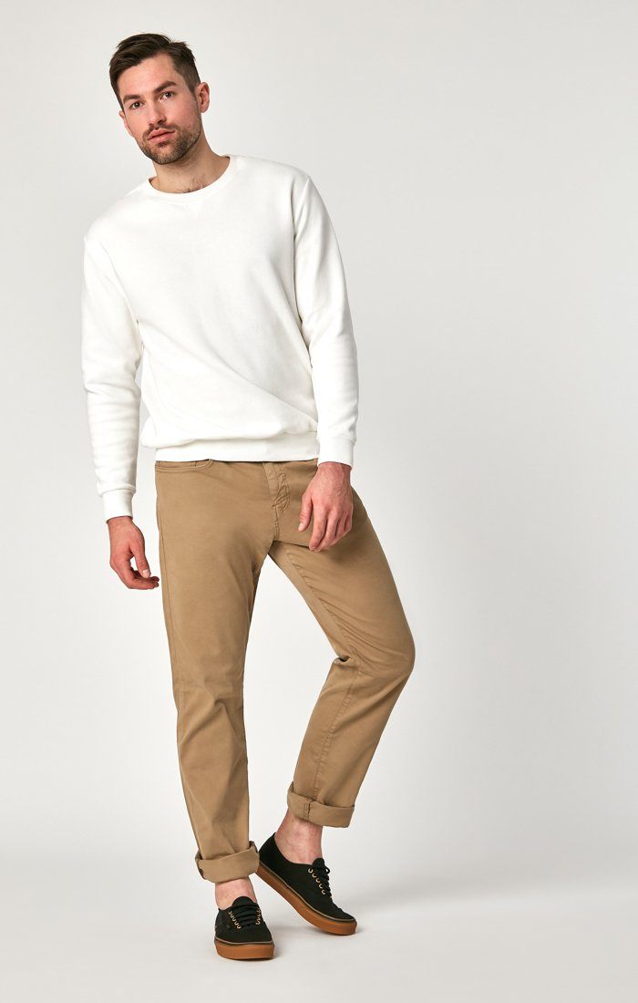 Mavi Men's Matt Straight Leg Pants Regular Rise | British Khaki Twill