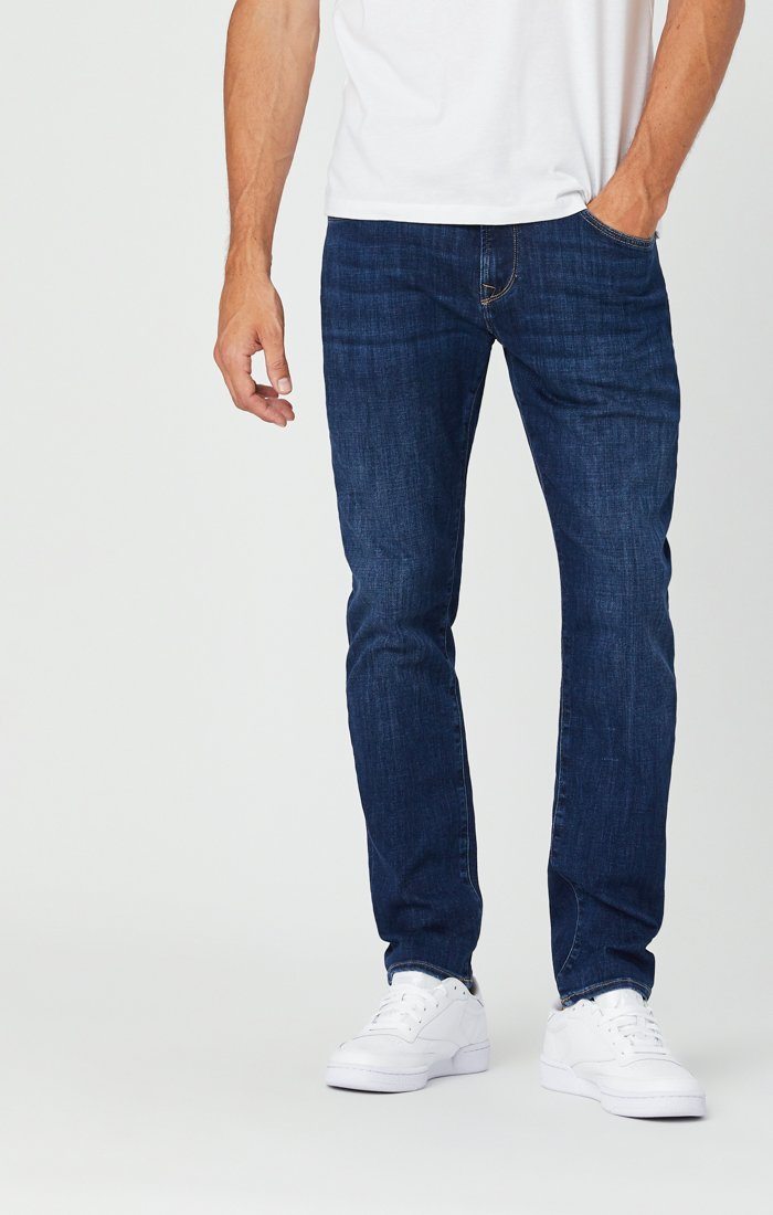 Mavi Men's Matt Straight Leg Pants Regular Rise | Dark Feather Blue