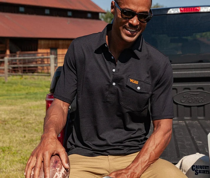 Criquet Top-Shelf Players Shirt in Vols Black